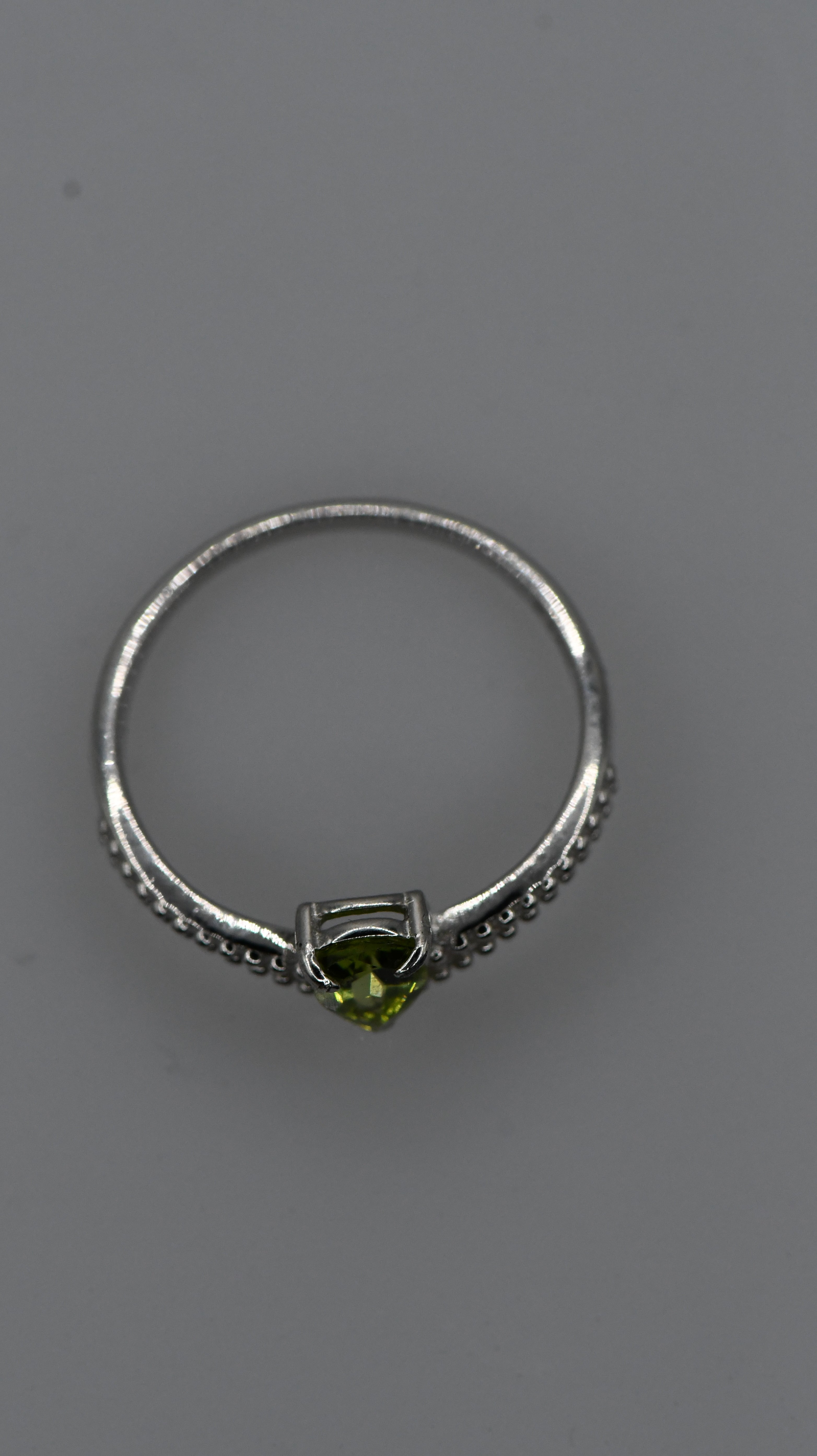 Pear peridot ring